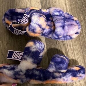 Ugg Fluff yeah Marble slippers brand new